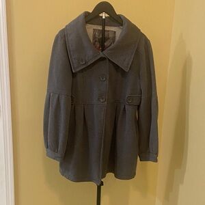 Hot Kiss Women's Charcoal Pea Coat